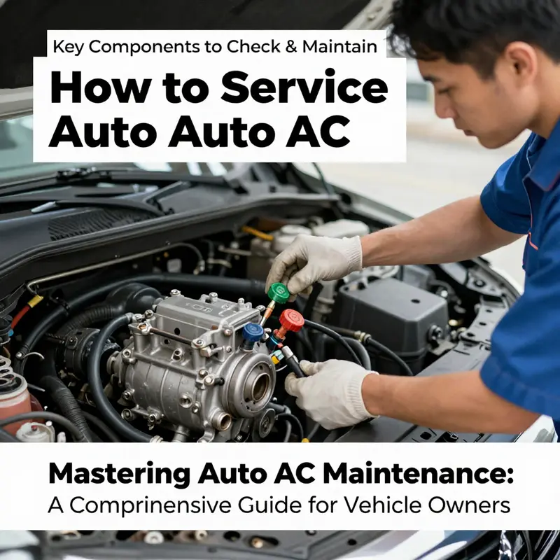 Mechanic replacing a cabin air filter, an essential part of regular auto AC maintenance.