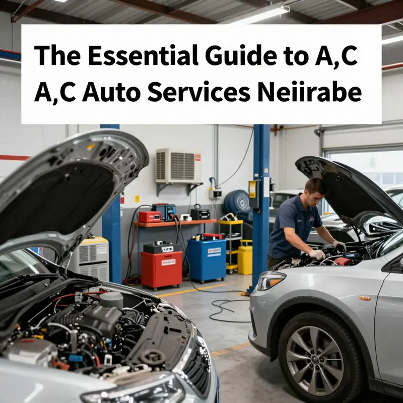 A busy local garage providing essential A/C auto service options for vehicles.