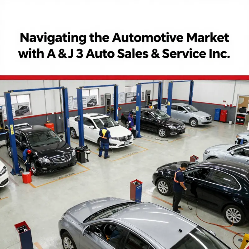 A vibrant scene depicting A & J 3 Auto Sales & Service’s operations and services in action.