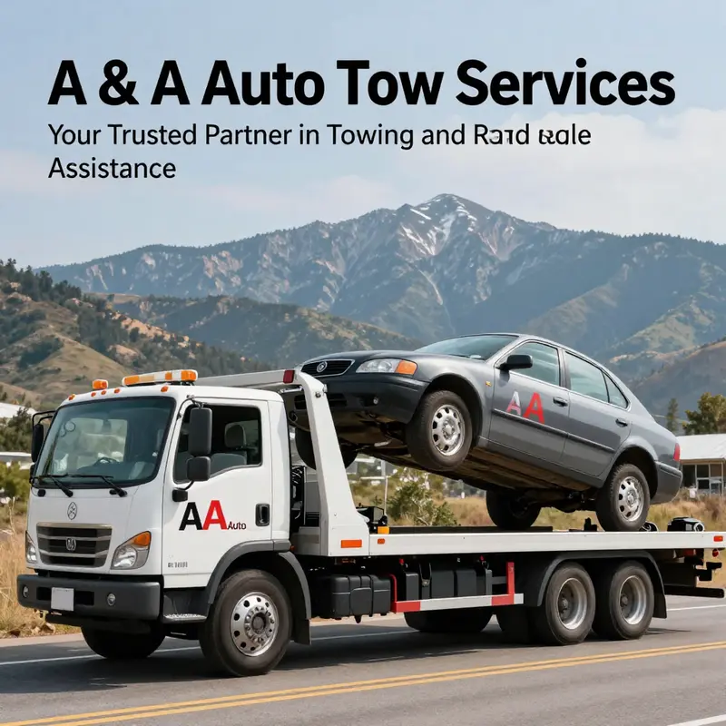 A & A Auto Tow truck assisting with a vehicle tow, showcasing their commitment to service.