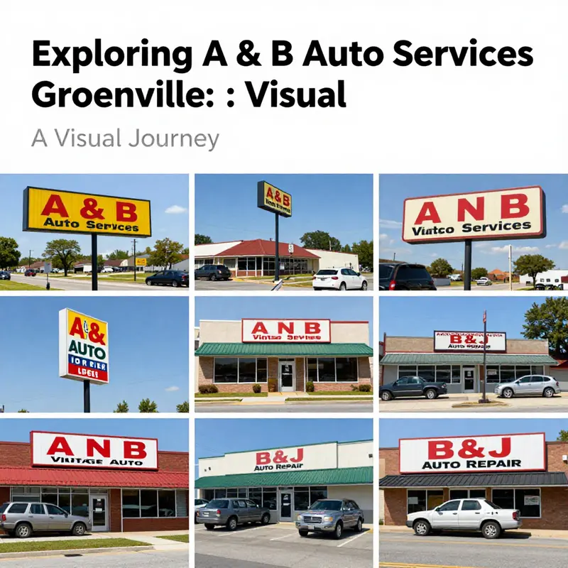 Local automotive services in Greenville showcasing A N B Vintage Auto and B&J Auto Repair.