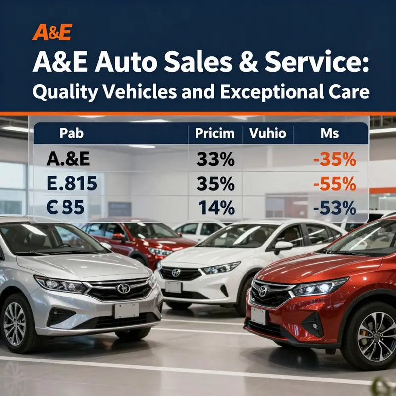 A wide variety of quality pre-owned vehicles at A&E Auto Sales & Service, catering to diverse customer needs.