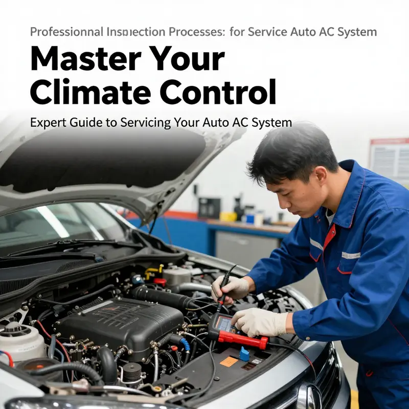Technician performing regular maintenance on an auto AC system.