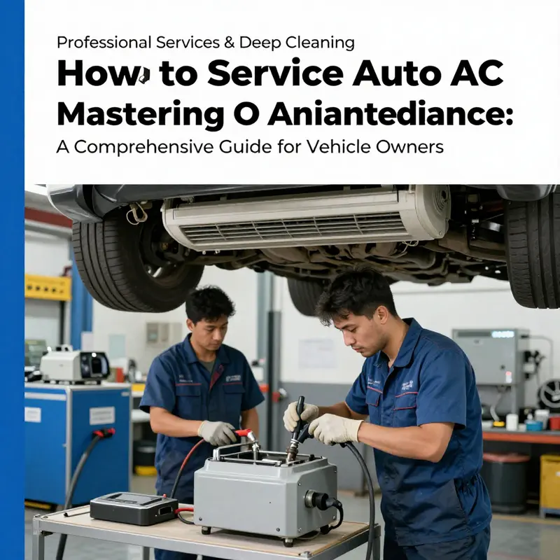 Mechanic replacing a cabin air filter, an essential part of regular auto AC maintenance.