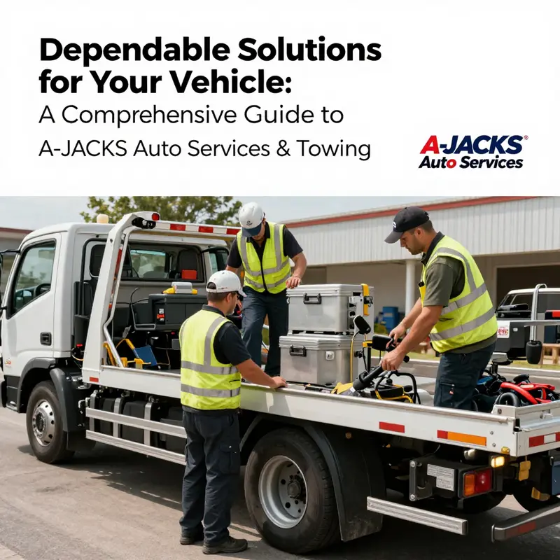 A J-A JACKS tow truck showcasing their versatile services, providing safe recovery and transportation of vehicles.