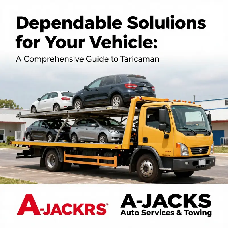 A J-A JACKS tow truck showcasing their versatile services, providing safe recovery and transportation of vehicles.