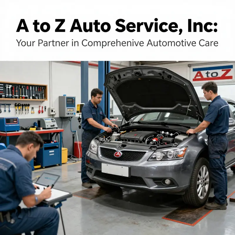 A broad view of A to Z Auto Service, illustrating their extensive service offerings for customers.