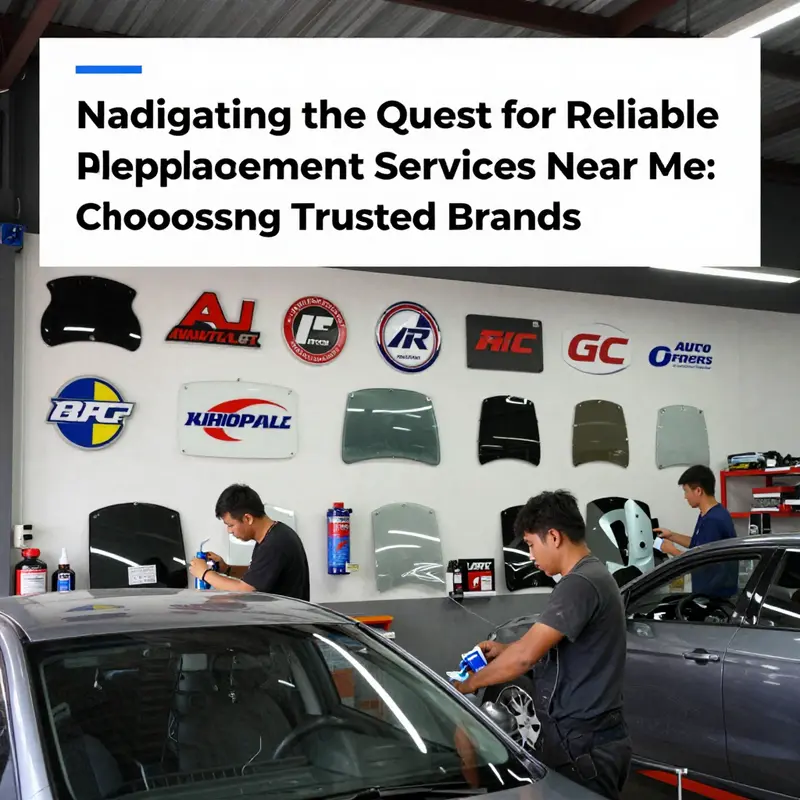 Technician inspecting quality auto glass in a certified workshop.