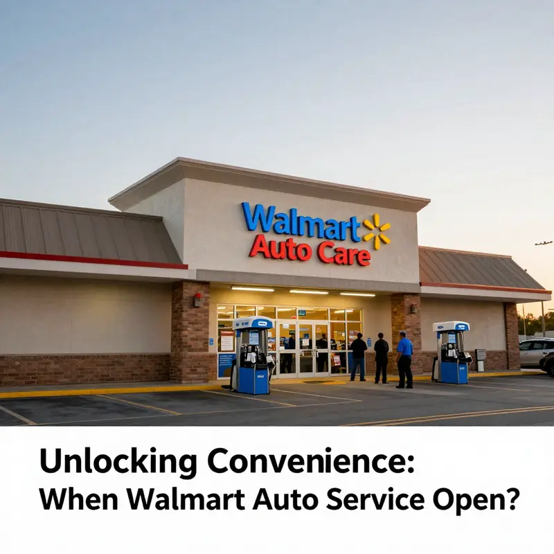 Walmart Auto Care Center opens its doors at 7:00 AM, setting the stage for a day of customer service.