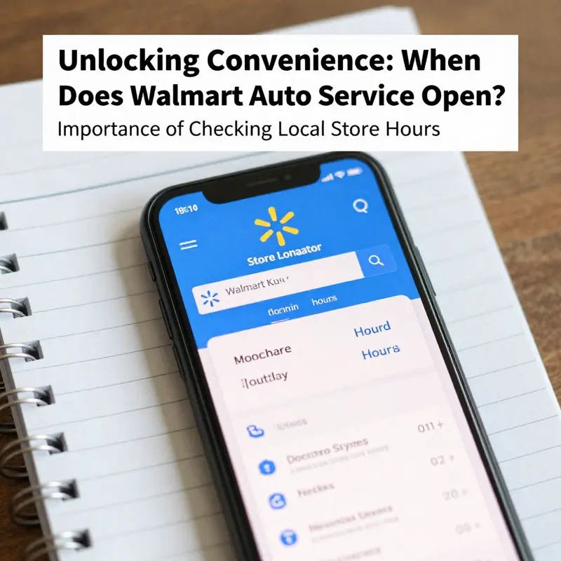 Walmart Auto Care Center opens its doors at 7:00 AM, setting the stage for a day of customer service.