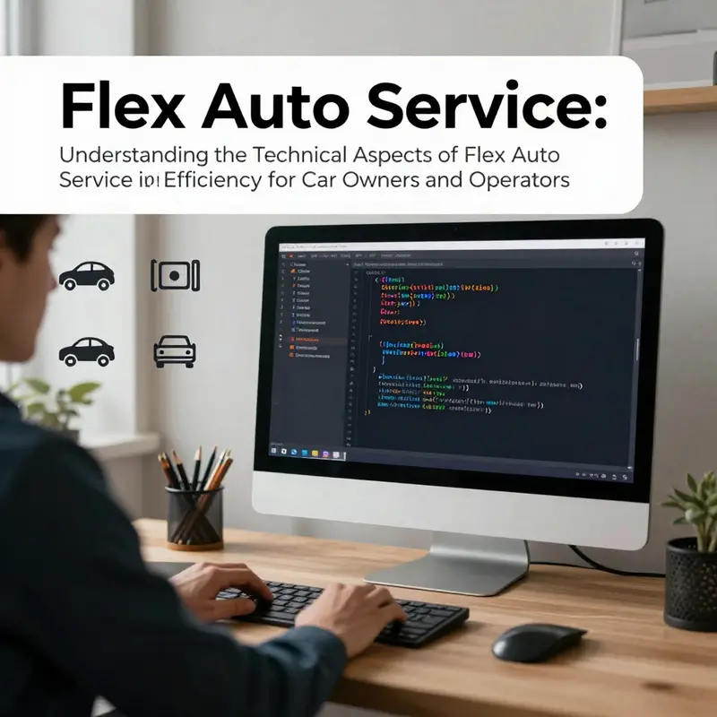 A blend of web development and automotive services illustrated through CSS flexbox concepts.