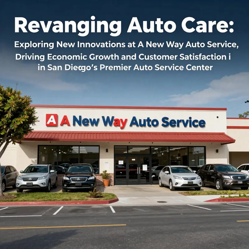 The exterior of A New Way Auto Service in San Diego, inviting and well-maintained, emphasizing a professional automotive service.