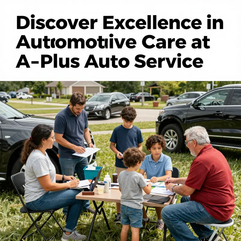 The welcoming exterior of A-Plus Auto Service, featuring multiple service bays and an inviting atmosphere.