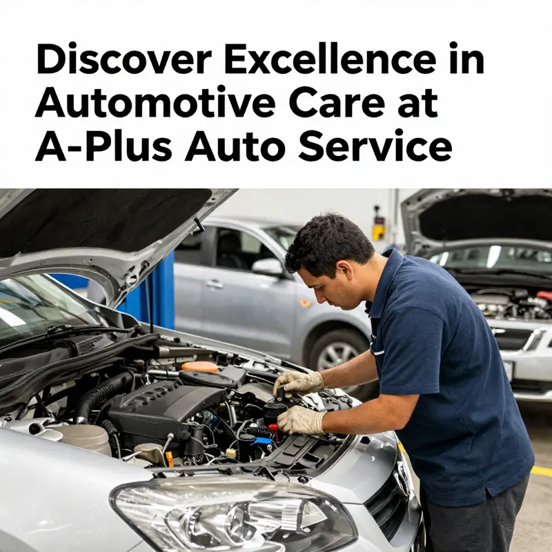 The welcoming exterior of A-Plus Auto Service, featuring multiple service bays and an inviting atmosphere.