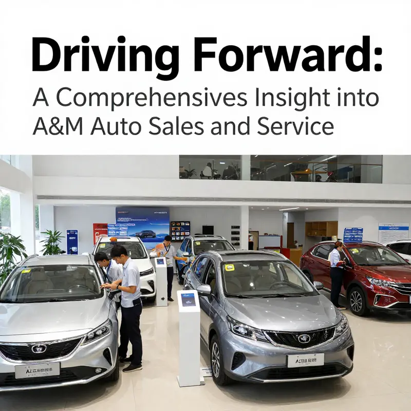 Inside A&M Auto Sales and Service showcasing an array of new energy vehicles and dedicated staff.