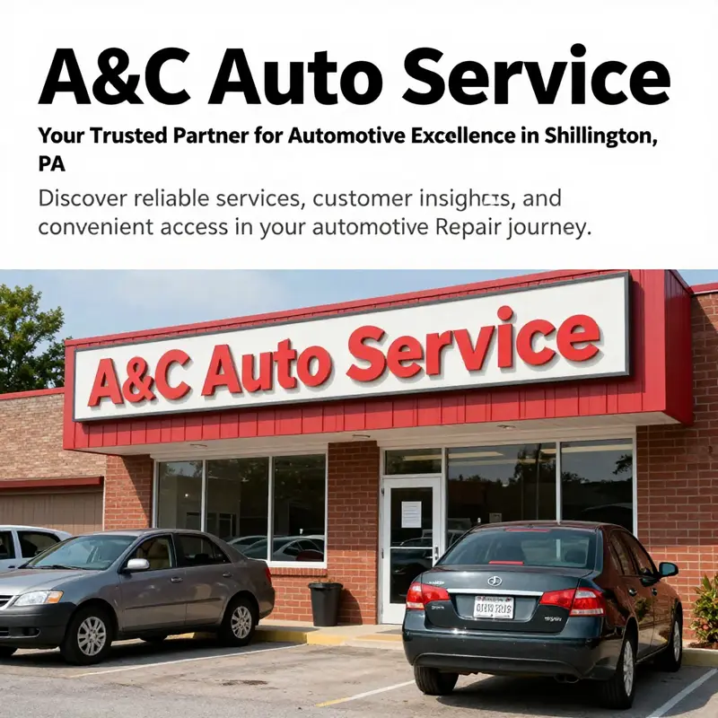 The exterior view of A&C Auto Service, showcasing the sign and the welcoming environment.