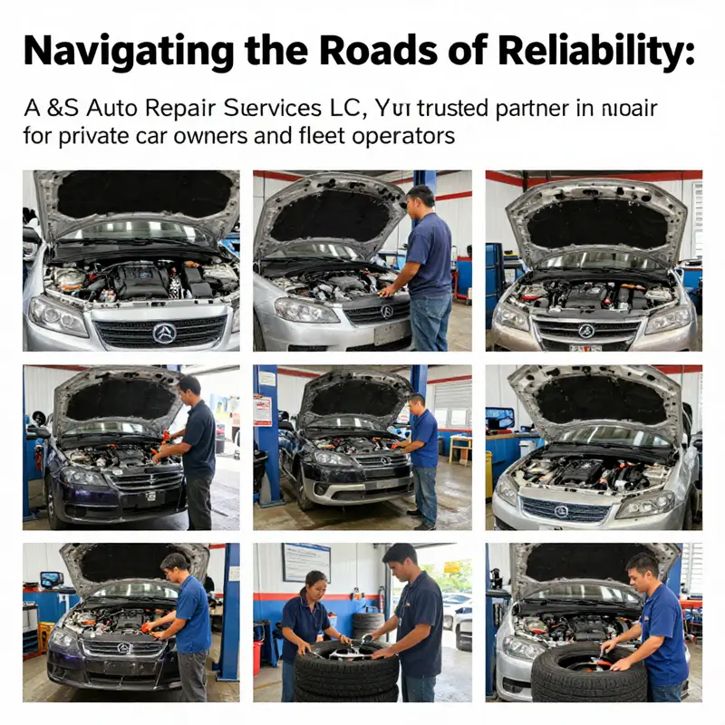 A collage image representing the range of automotive services offered at A&S Auto Repair Services LLC.