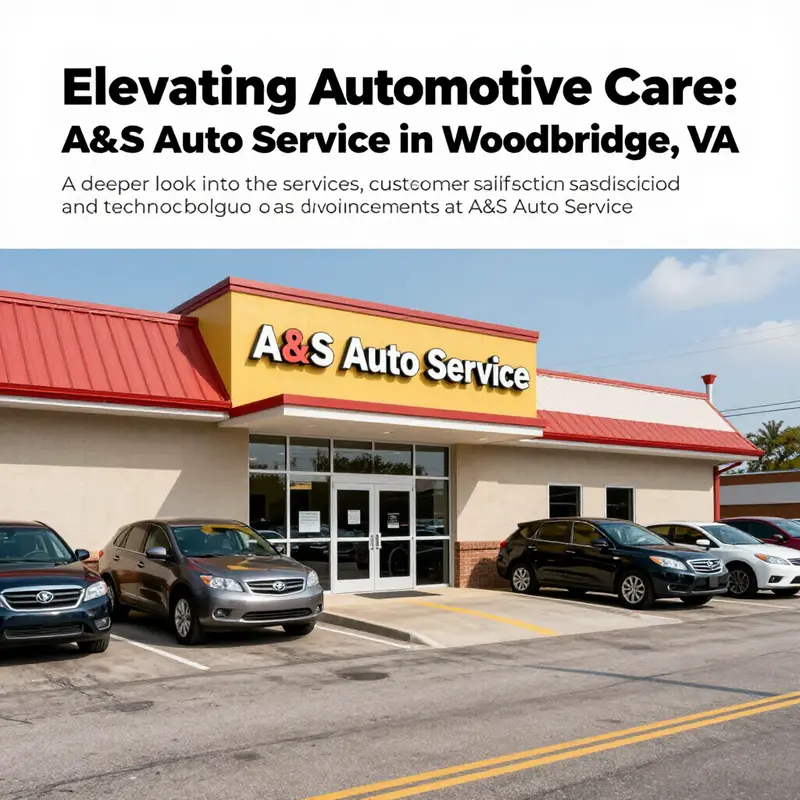Exterior view of A&S Auto Service building with clear signage and vehicles parked outside.