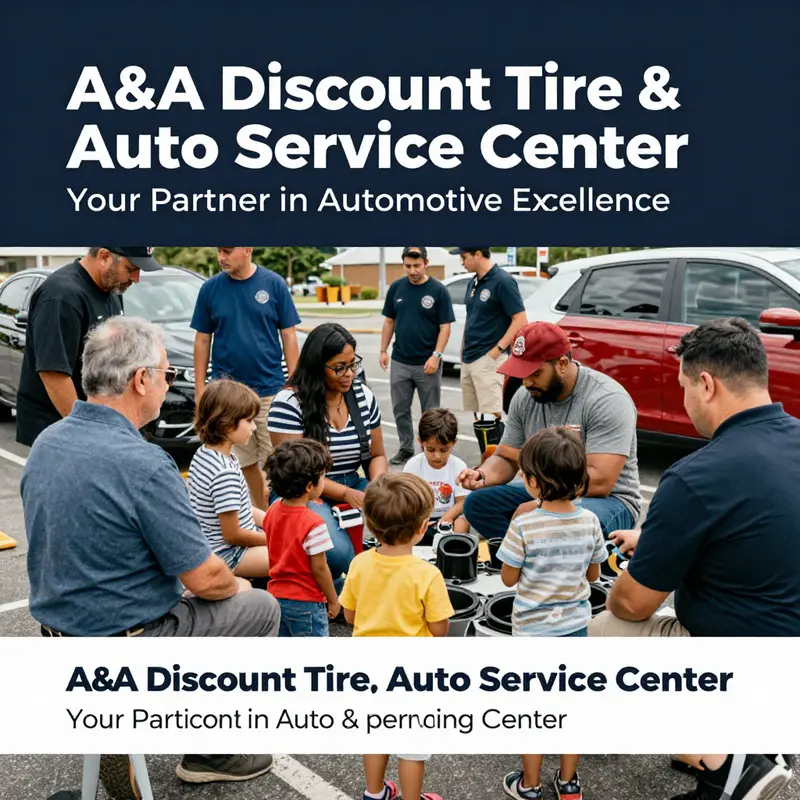A snapshot of the diverse automotive services provided by A&A Discount Tire & Auto Service Center.