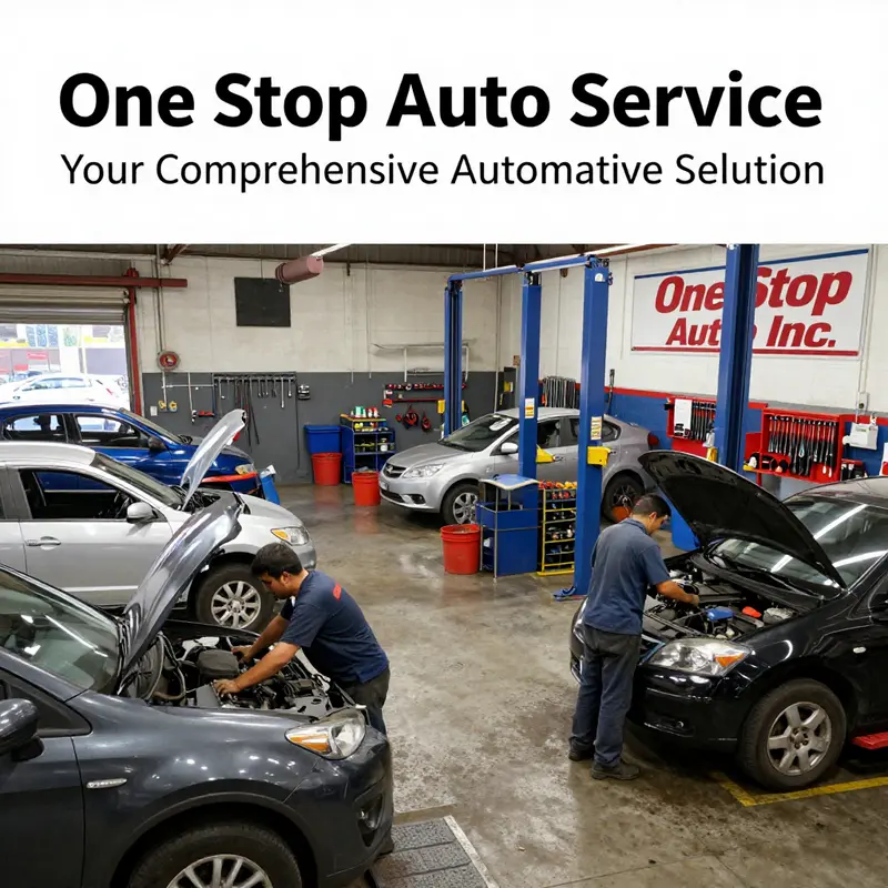 A bustling scene at One Stop Auto, illustrating the wide range of services offered.