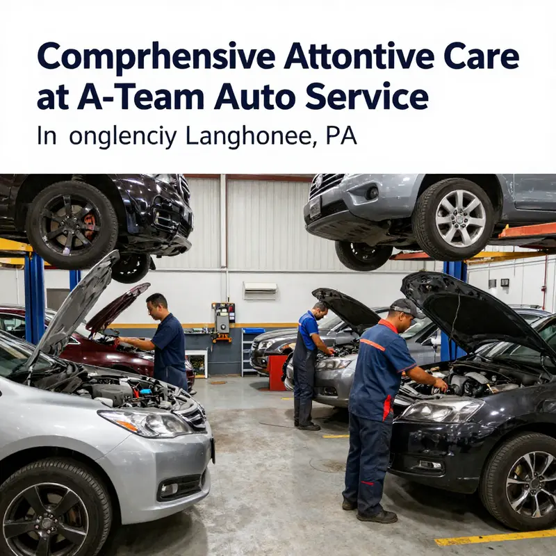 Skilled mechanics at A-Team Auto Service catering to a variety of vehicle maintenance and repair needs.