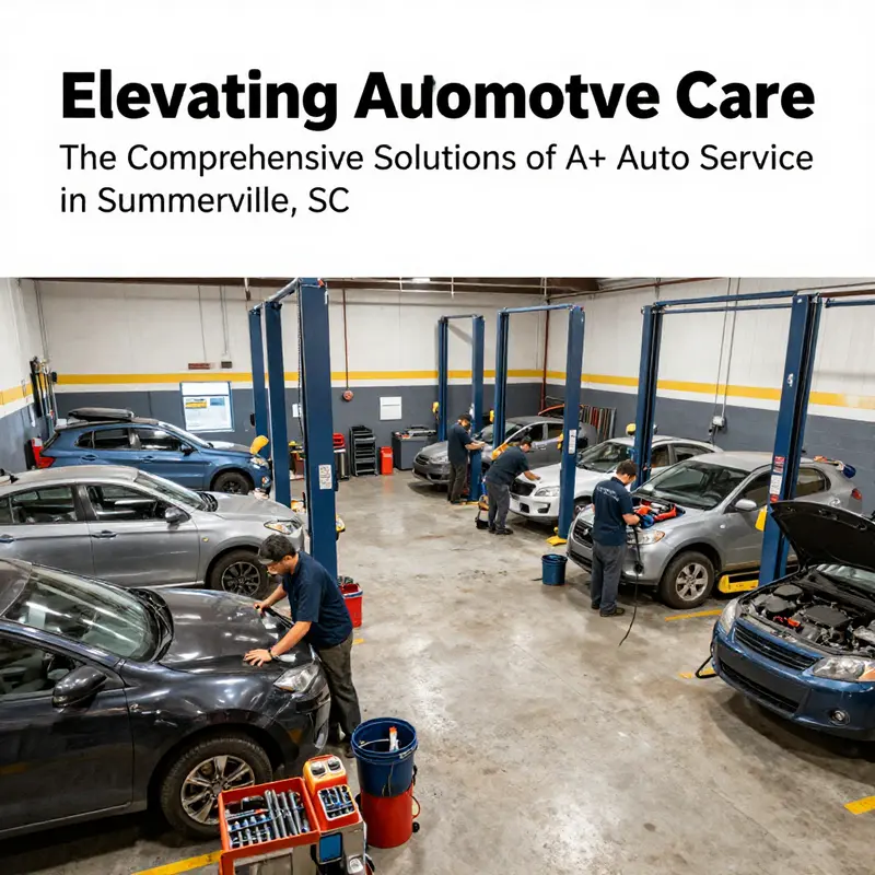 A+ Auto Service providing a range of automotive services in their well-equipped facility.