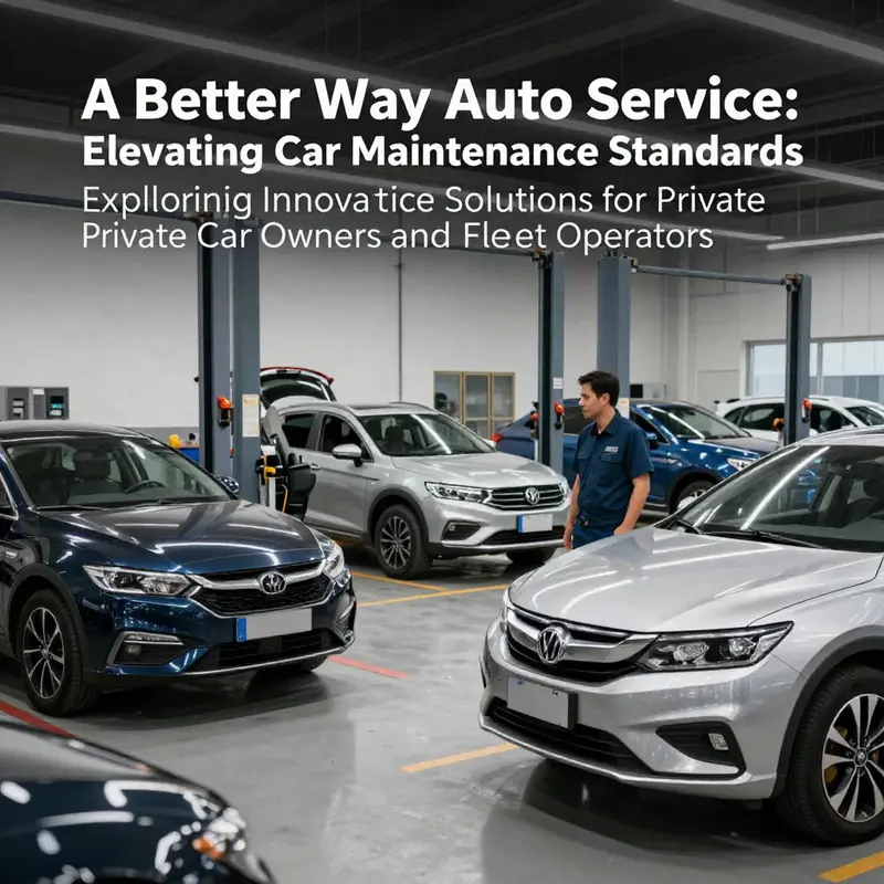 An engaging visual of an auto service environment featuring multiple vehicles and high-tech service equipment.