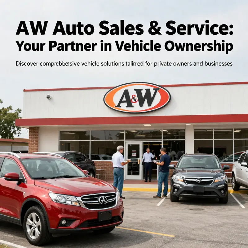 An engaging image showing A&W Auto Sales & Service's dealership and customer service experience.