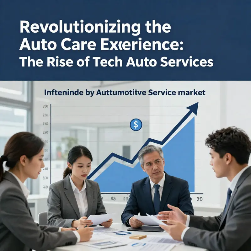 Technicians utilizing advanced tools to enhance vehicle diagnostics in a contemporary auto service environment.