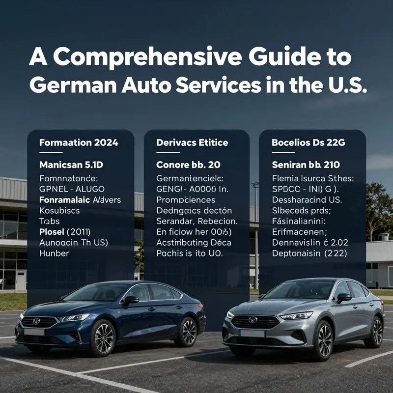 Infographic representation of the distinct German Auto Services entities registered in the U.S.