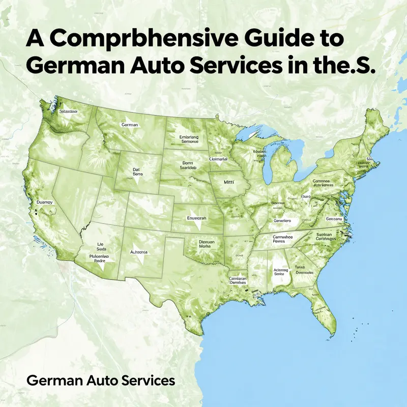 Infographic representation of the distinct German Auto Services entities registered in the U.S.