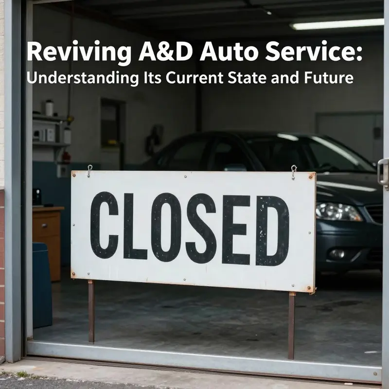 An illustration indicating the inactive status of A&D Auto Service, reflecting its closure.