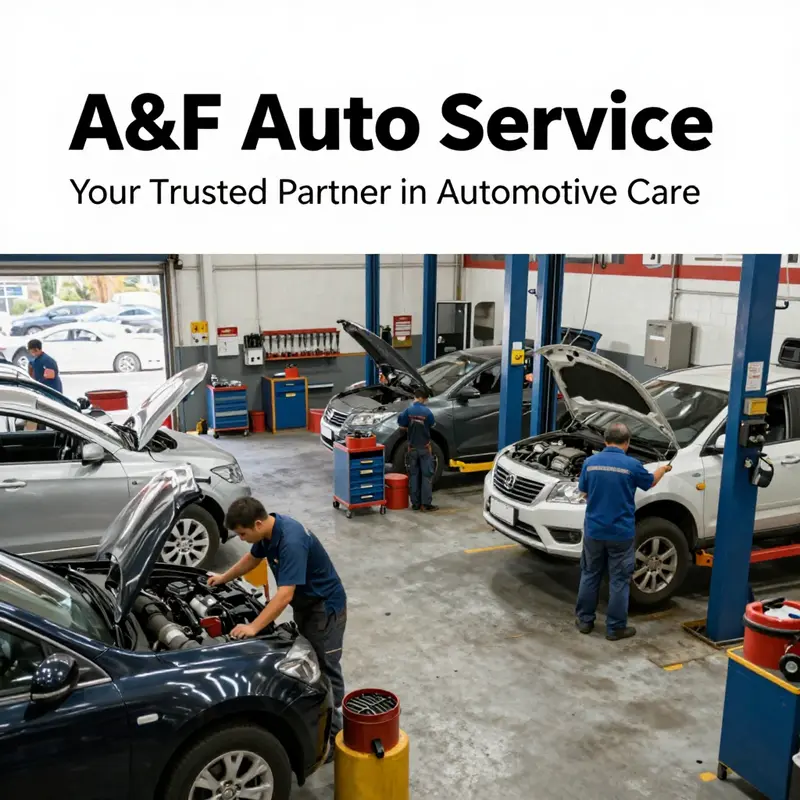 Inside A&F Auto Service, showcasing skilled technicians and state-of-the-art repair facilities.