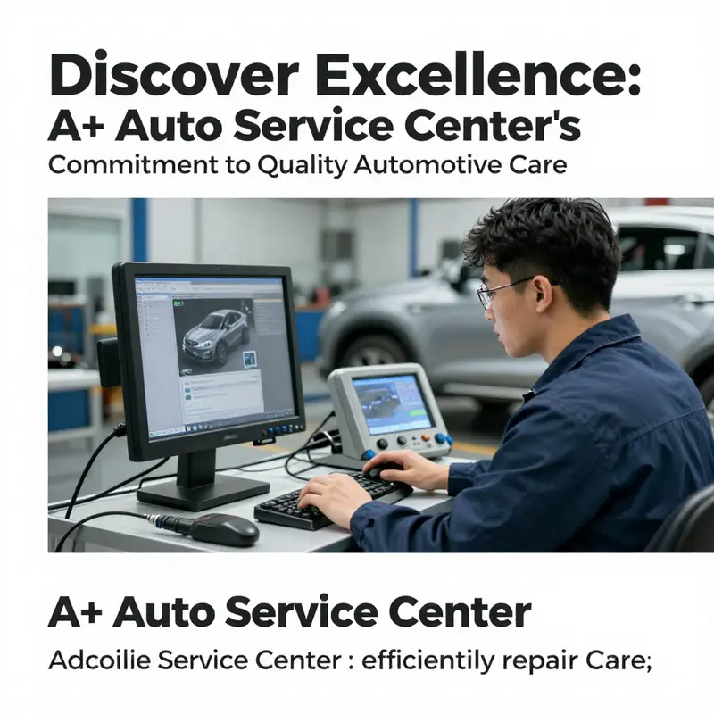 A snapshot of A+ Auto Service Center’s diverse range of automotive services in action.