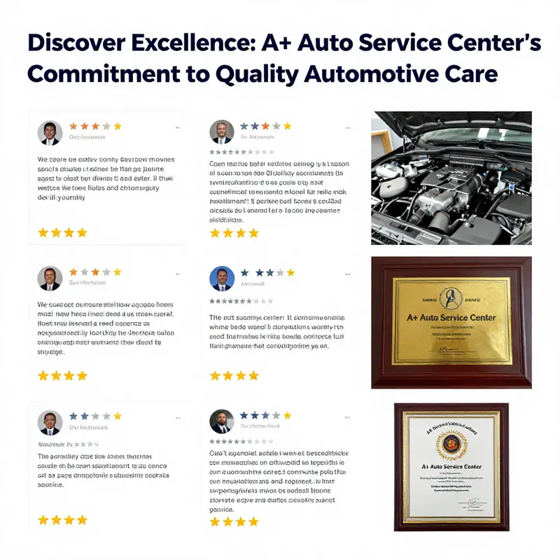 A snapshot of A+ Auto Service Center’s diverse range of automotive services in action.