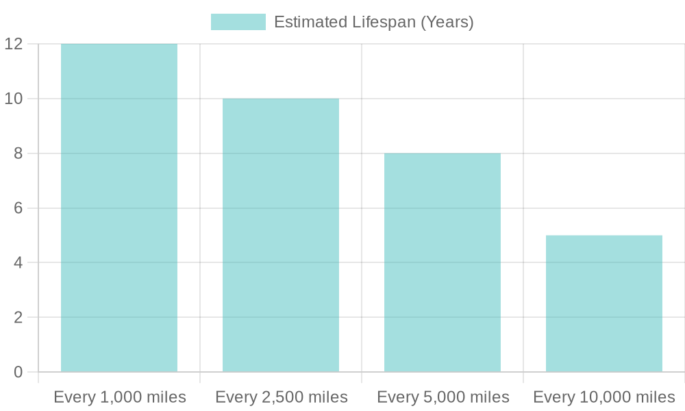 Estimated Motorcycle Lifespan Based on Service Frequency
