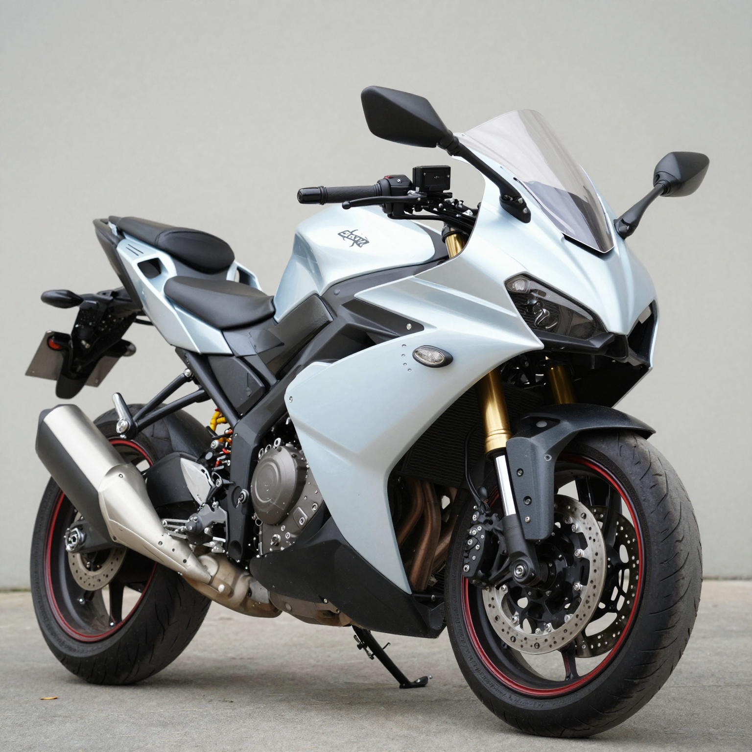 Motorcycle with Custom-Fit Fairings