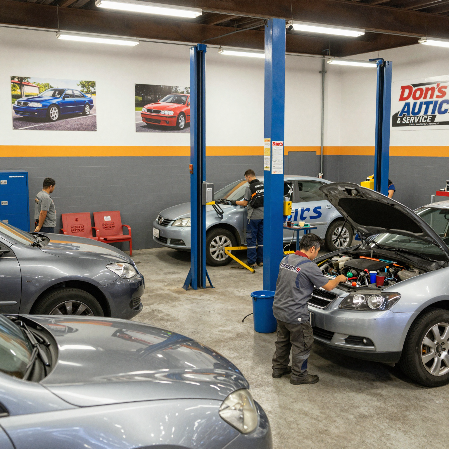 Busy Auto Repair Shop