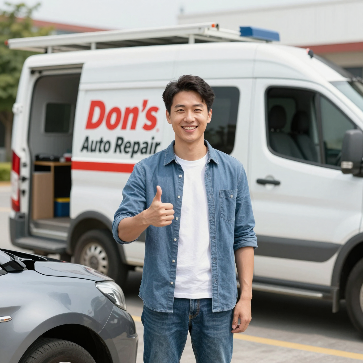 Happy customer with Don's Mobile Auto Repair Services