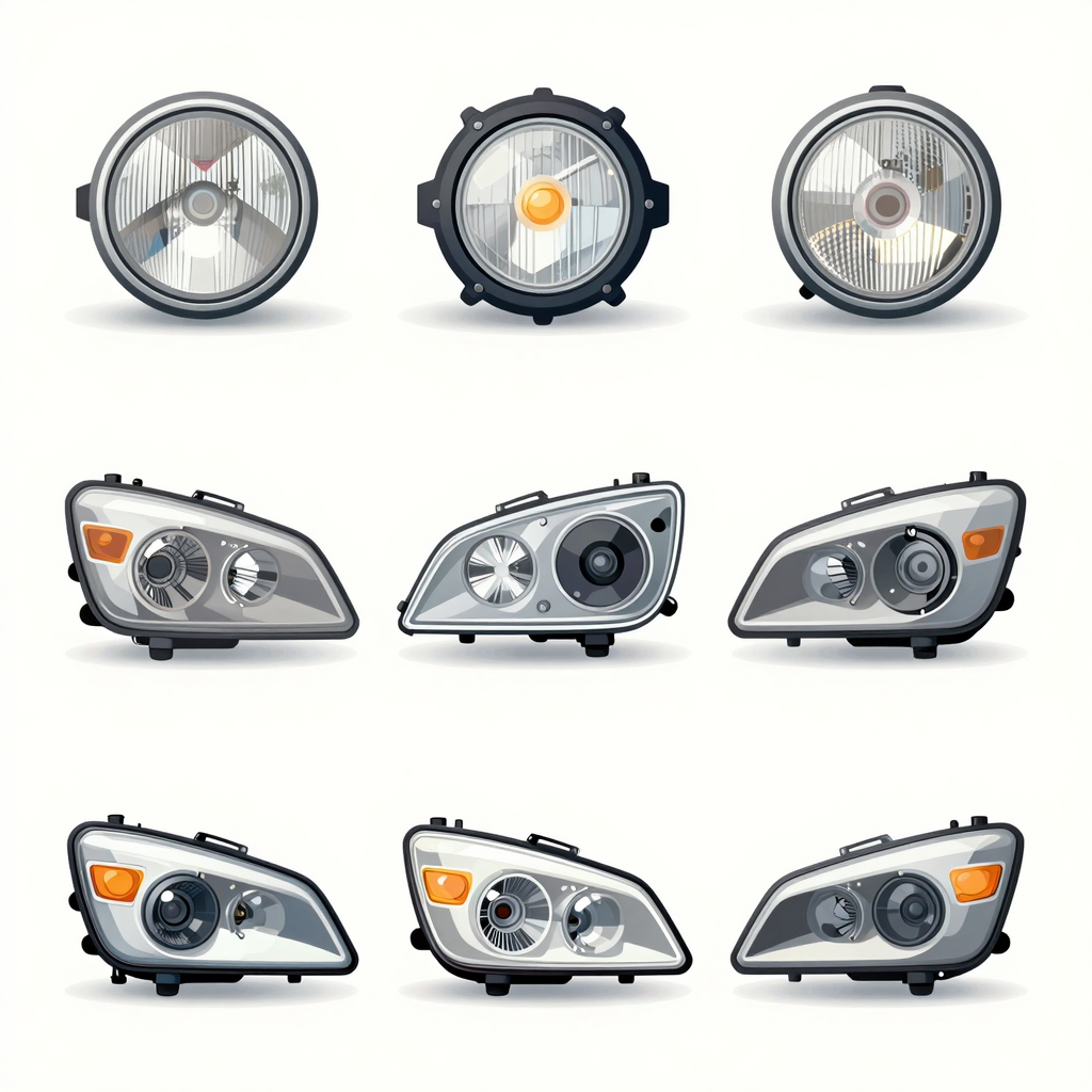 Various Auto Headlight Designs