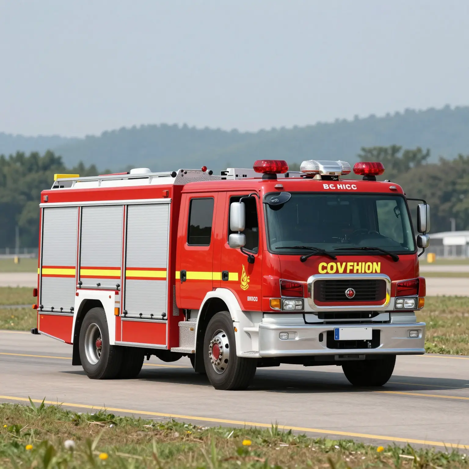 Fire truck at an airport